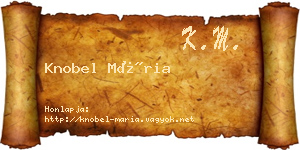 Knobel Mária névjegykártya